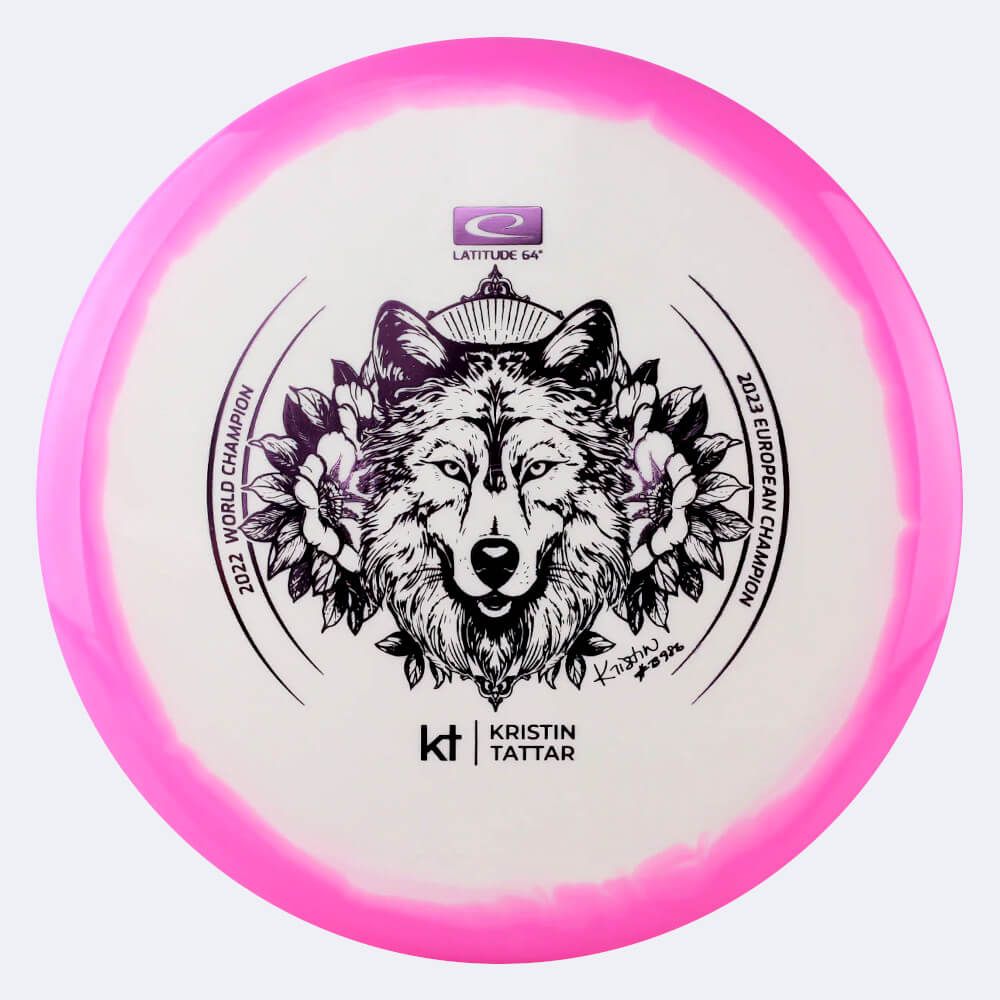Latitude 64° Pure Kristin Tattar 2023 European Champion in white-pink, gold orbit plastic Latitude 64° Pure Kristin Tattar 2023 European Champion in white-pink, gold orbit plastic