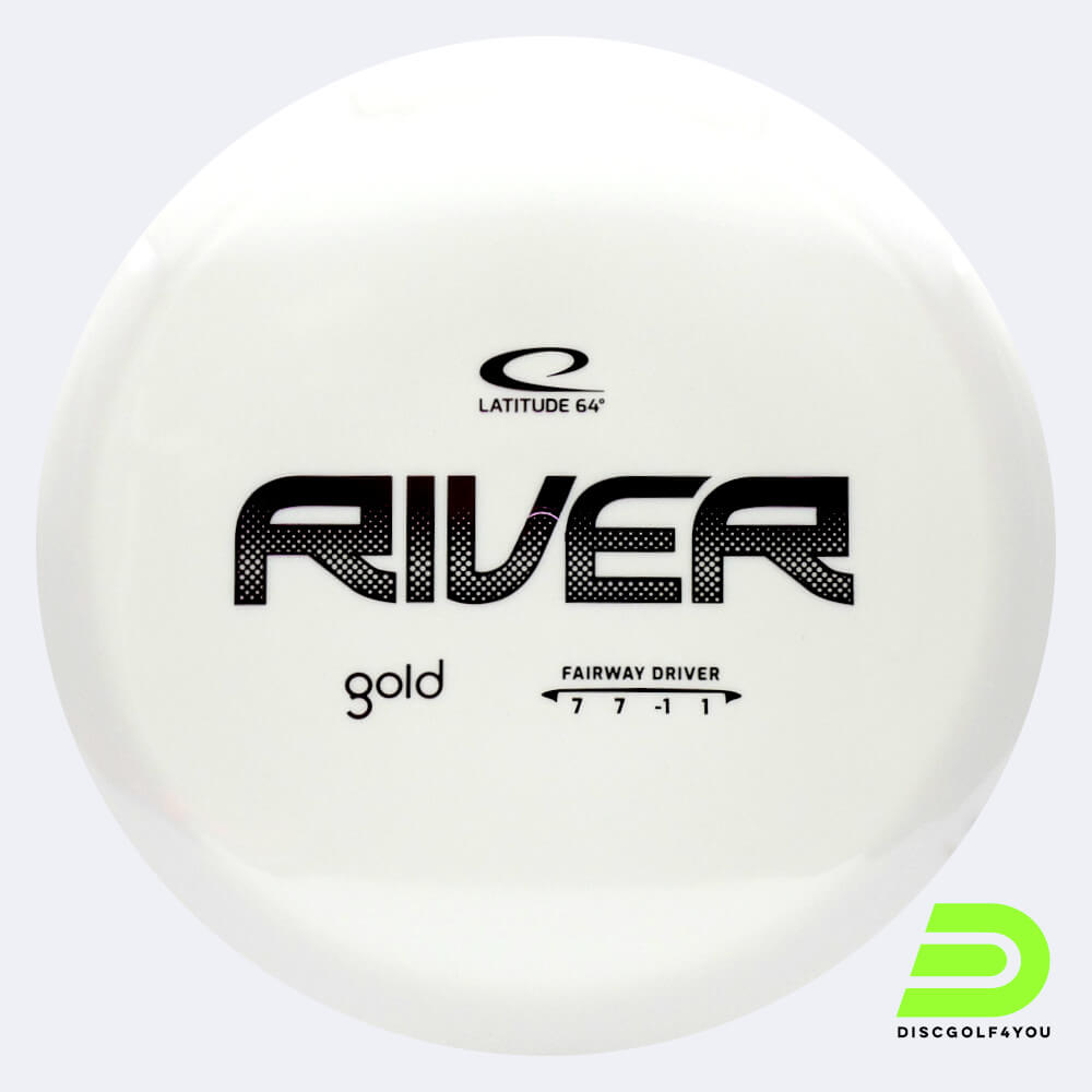 Latitude 64° River in white, gold plastic Latitude 64° River in white, gold plastic