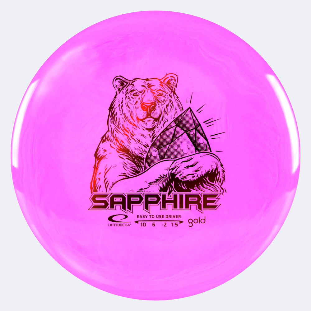Latitude 64° Sapphire in pink, gold plastic Latitude 64° Sapphire in pink, gold plastic