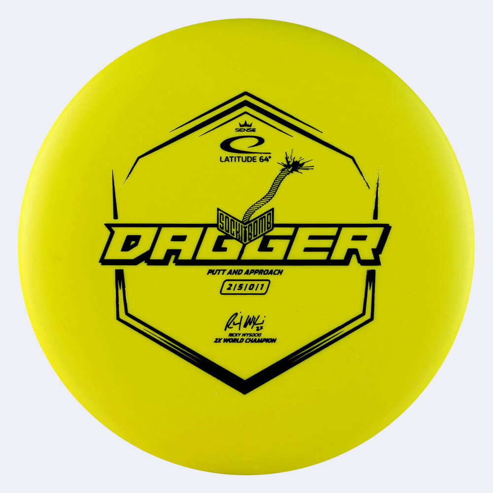 latitude 64° sockibomb dagger in gelb, im sense kunststoff und ohne spezialeffekt Latitude 64° Sockibomb Dagger in gelb, im Sense Kunststoff und ohne Spezialeffekt