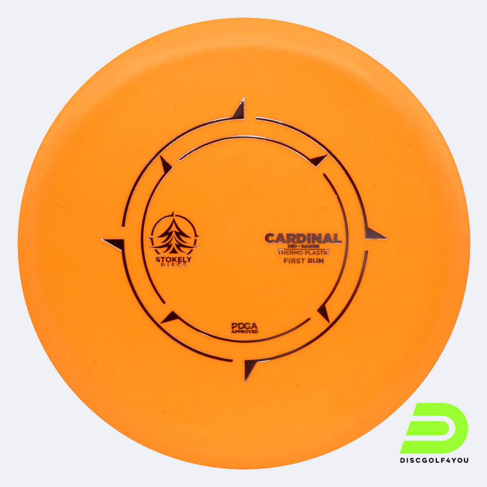 Stokely Discs Cardinal in classic-orange, thermo plastic plastic and first run effect Stokely Discs Cardinal in classic-orange, thermo plastic plastic and first run effect