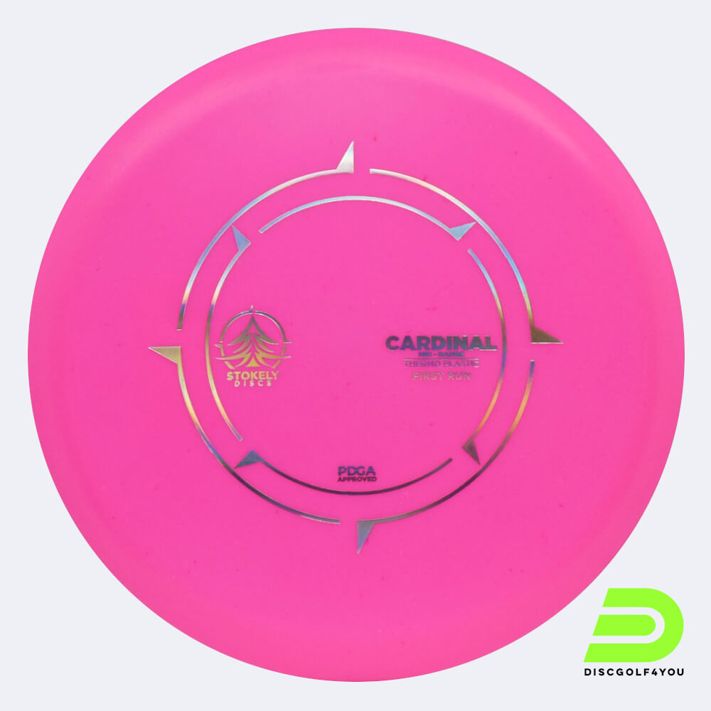 Stokely Discs Cardinal in pink, thermo plastic plastic and first run effect Stokely Discs Cardinal in pink, thermo plastic plastic and first run effect