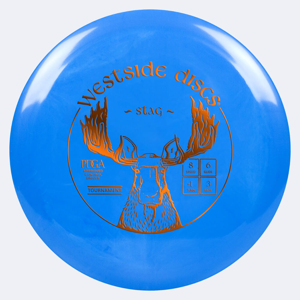 Westside Stag in blue, tournament plastic Westside Stag in blue, tournament plastic