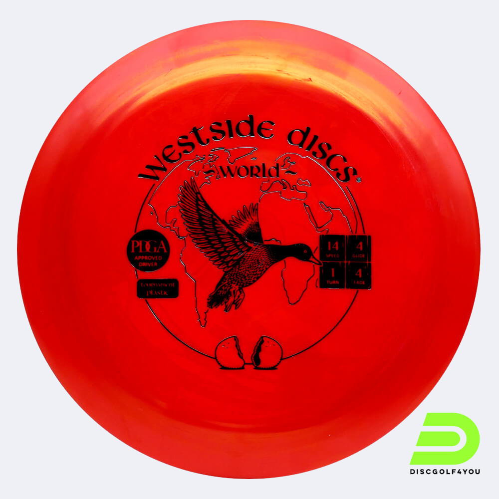Westside World in red, tournament plastic Westside World in red, tournament plastic